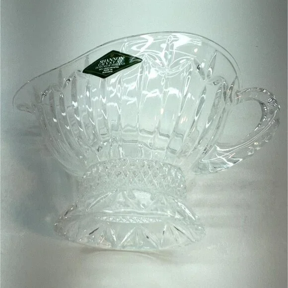 2PC Shannon Crystal OLIMPIA Creamer And Sugar Bowl w/Lid "Designs Of Ireland" - Picture 11 of 15